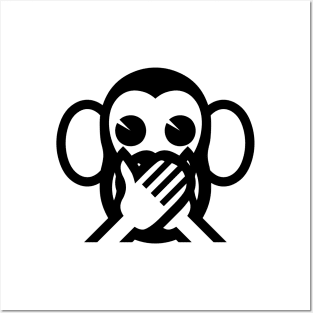 3 Wise Monkeys Iwazaru 言わざる Speak NO Evil Emoji Posters and Art